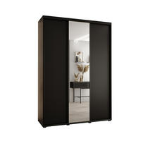 SCHWEBETÜRENSCHRANK 235,2/180/60 3-türig - Schwarz, Holz/Metall (180/235/60cm) - Abiks Möbel
