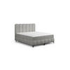 BOXBETT Isabel - Hellgrau, Holzwerkstoff/Textil (140/200cm) - Fun Möbel