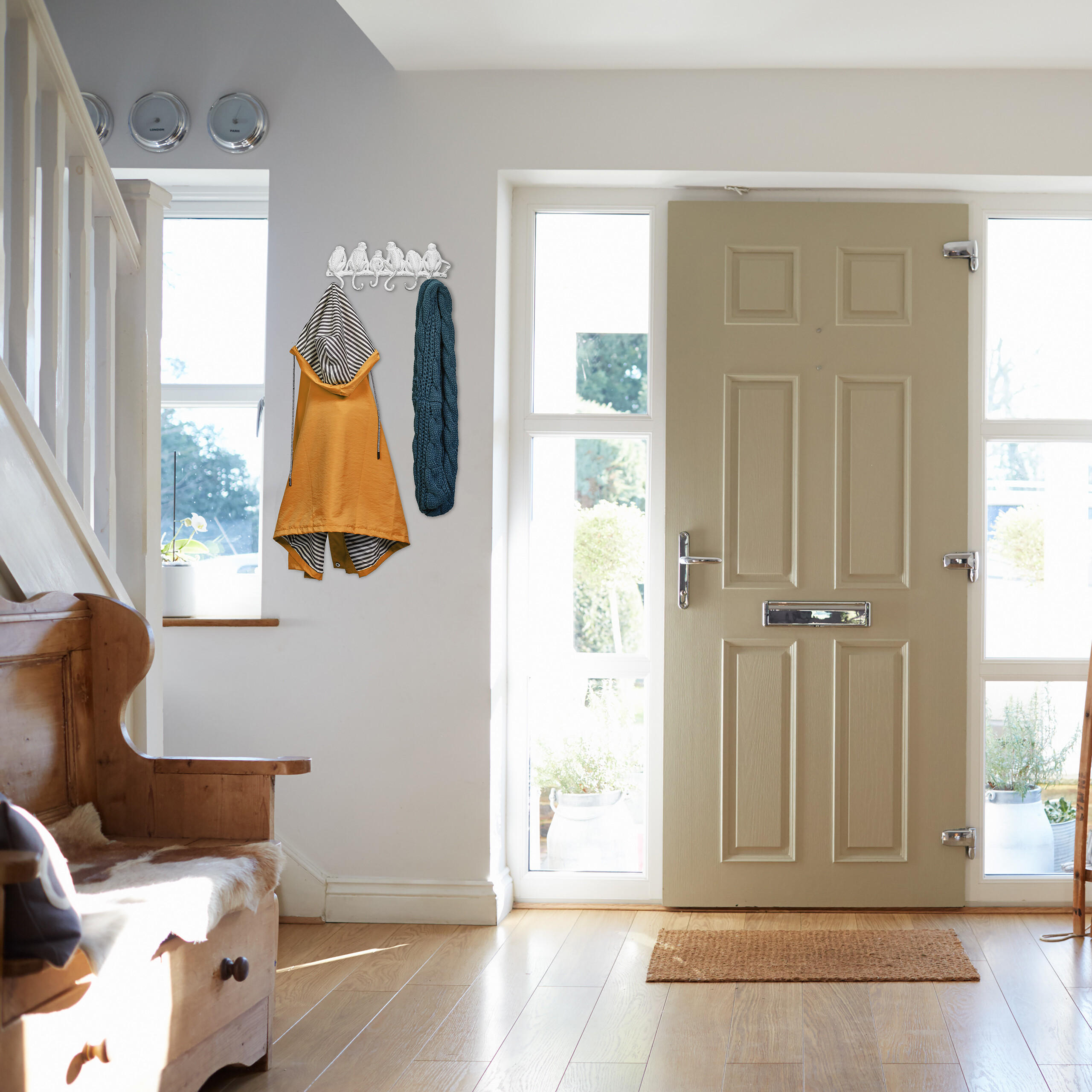 GARDEROBENLEISTE - Weiß, Metall (36.5/14.5/4cm) - Relaxdays