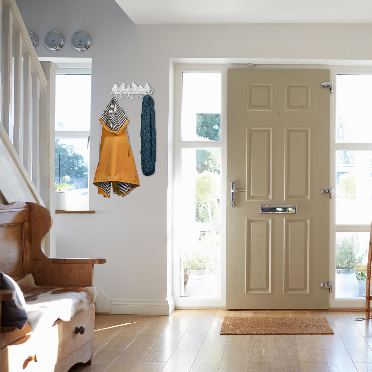 GARDEROBENLEISTE - Weiß, Metall (36.5/14.5/4cm) - Relaxdays