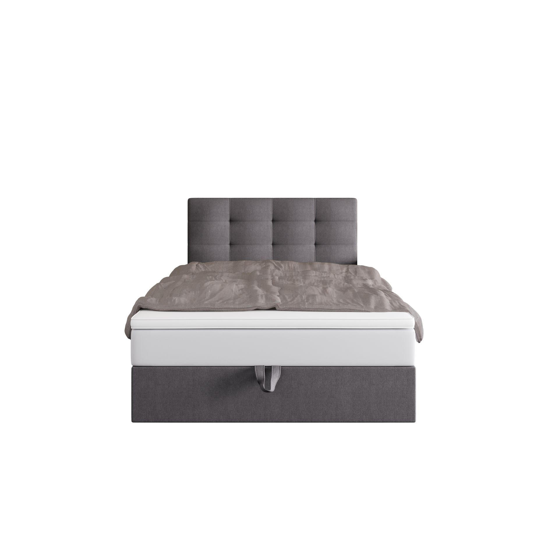 BOXBETT DUO 1 100x200 Cosmic 160, mit Matratze H3 und Topper, Hellgrau - Hellgrau, Holz/Kunststoff (100/200cm) - Bedante