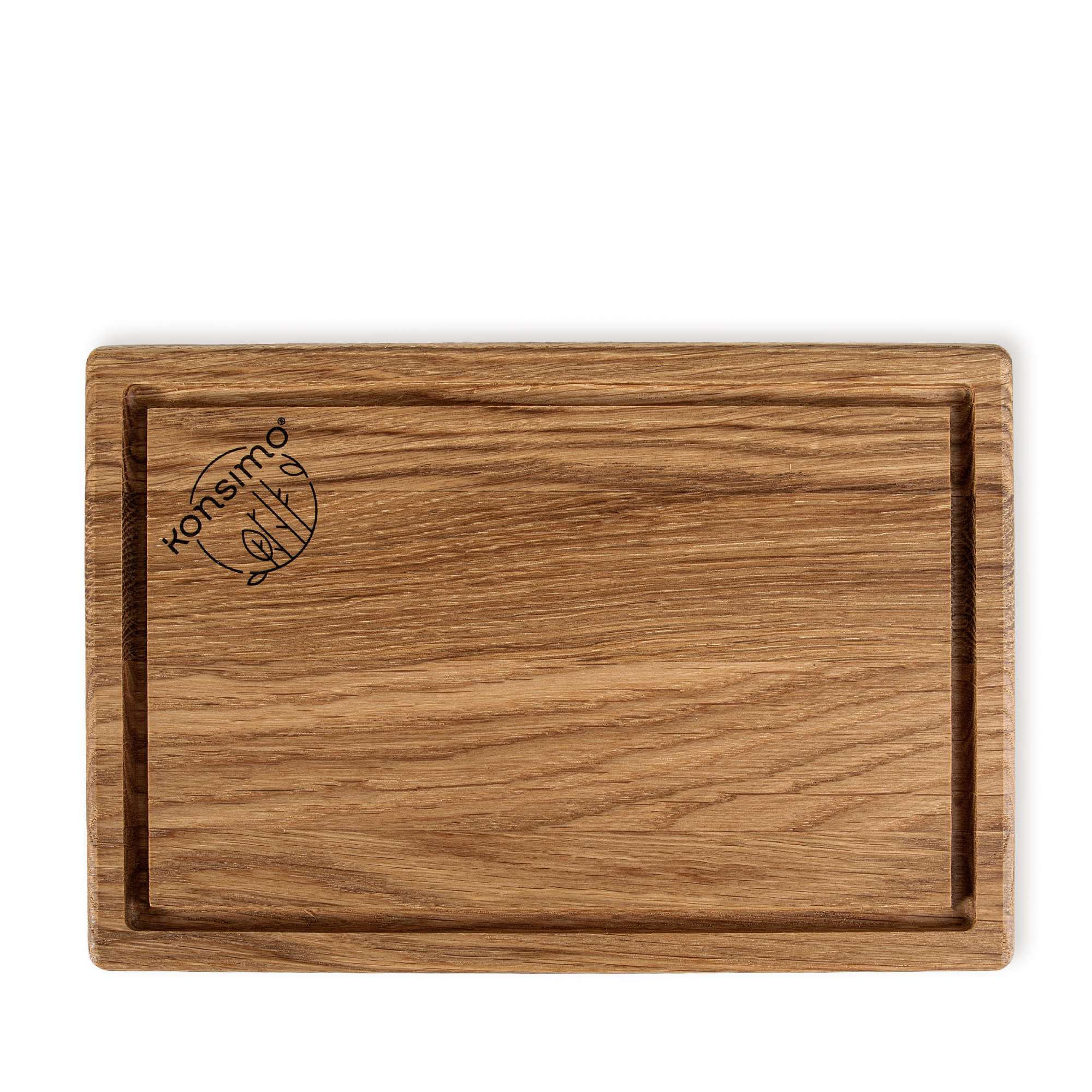 SCHNEIDEBRETT Solida - Eichefarben/Braun, Holz (15/22cm) - KONSIMO®