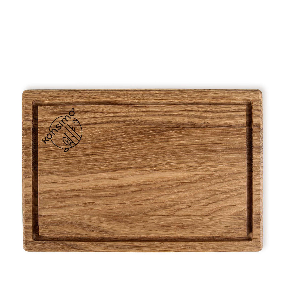 SCHNEIDEBRETT Solida - Eichefarben/Braun, Holz (15/22cm) - KONSIMO®