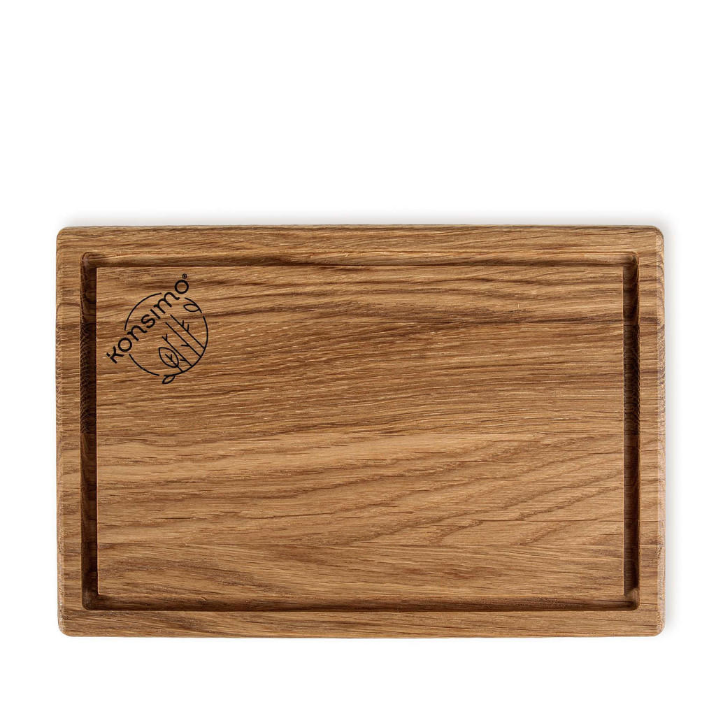 Thumbnail - Konsimo® Schneidebrett, Braun, Eiche, Holz, Rechteckig, 15x22 cm, FSC 100%, Hergestellt in Europa, Küchenzubehör, Schnei...