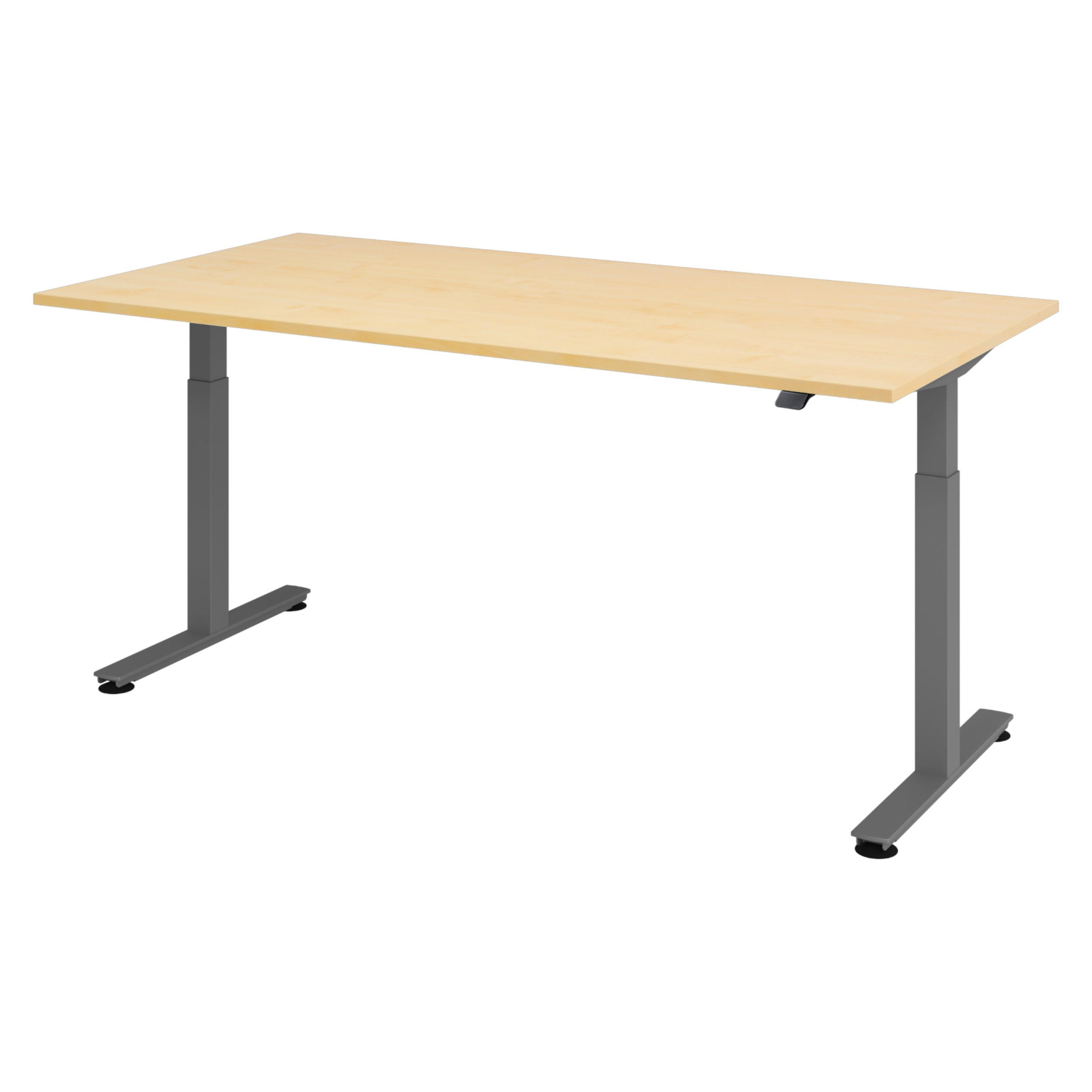SCHREIBTISCH elektrisch XMST 100/200/74 cm in Ahornfarben/Graphitfarben - Ahornfarben/Graphitfarben, Holzwerkstoff (100/200/74cm) - bümö