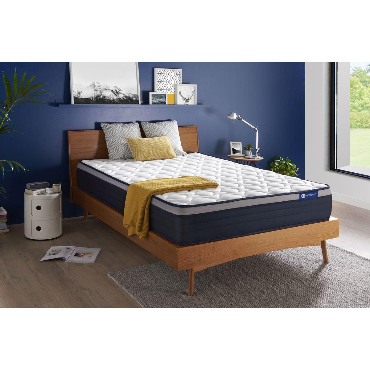 MATRATZE Actiflex max Taschenfederkern und Memory-Schaum 130 x 190 cm h3 - Weiß, Textil (130/190cm) - ACTISOM