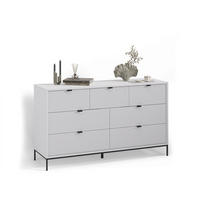 SIDEBOARD Aterno Weiß 42 x 81 cm mit 7 Schubladen - Weiß, Holzwerkstoff (42/81/140cm) - Livinity®