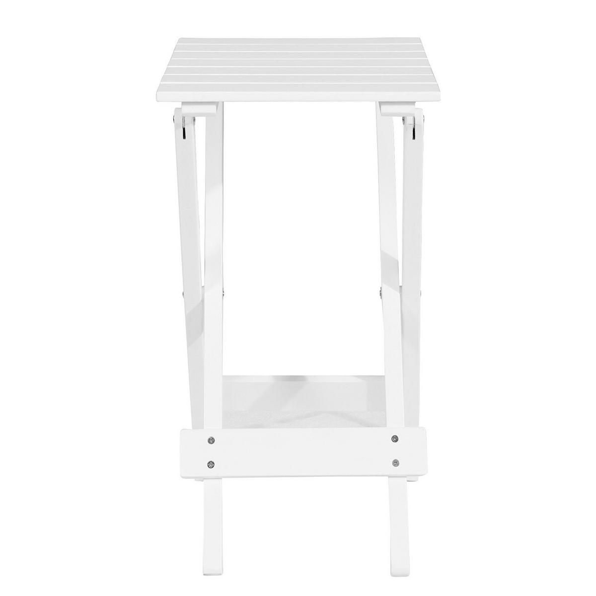 GARTENTISCH Lodge - Weiß, Holz (30/38/51cm) - Butlers