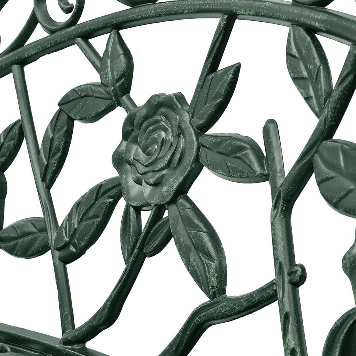 GARTENBANK 100 cm Aluminiumguss Grün - Grün, Metall (54/80/100cm) - furnicato