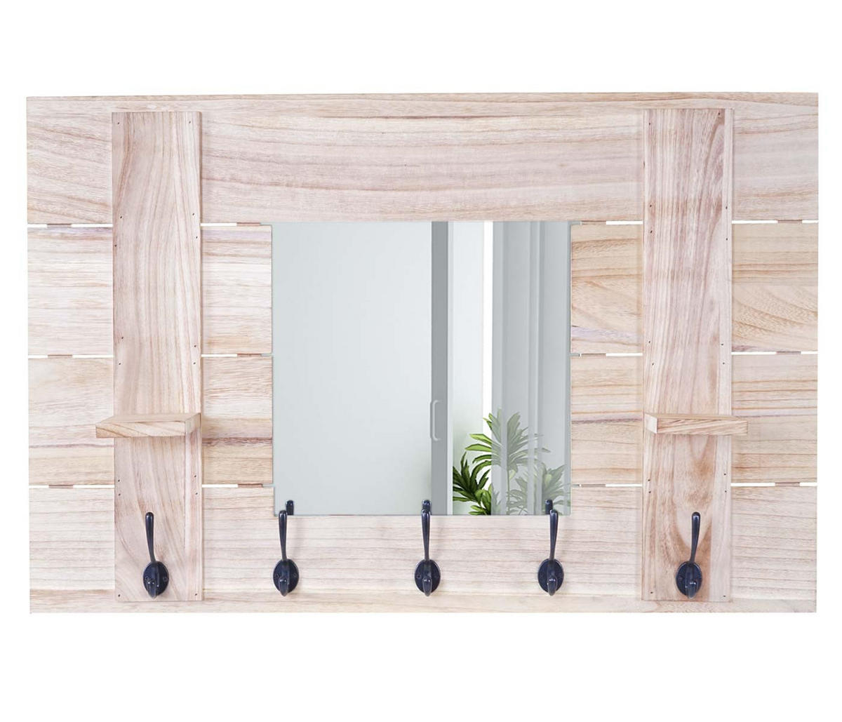 WANDGARDEROBE MIT SPIEGEL Braun - Braun, Holz (90/60/14cm) - MCW