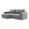 ECKSOFA mit Schlaffunktion links Chenille Stoff Grau - Blau/Schwarz, Kunststoff/Textil (149/244cm) - Makamii