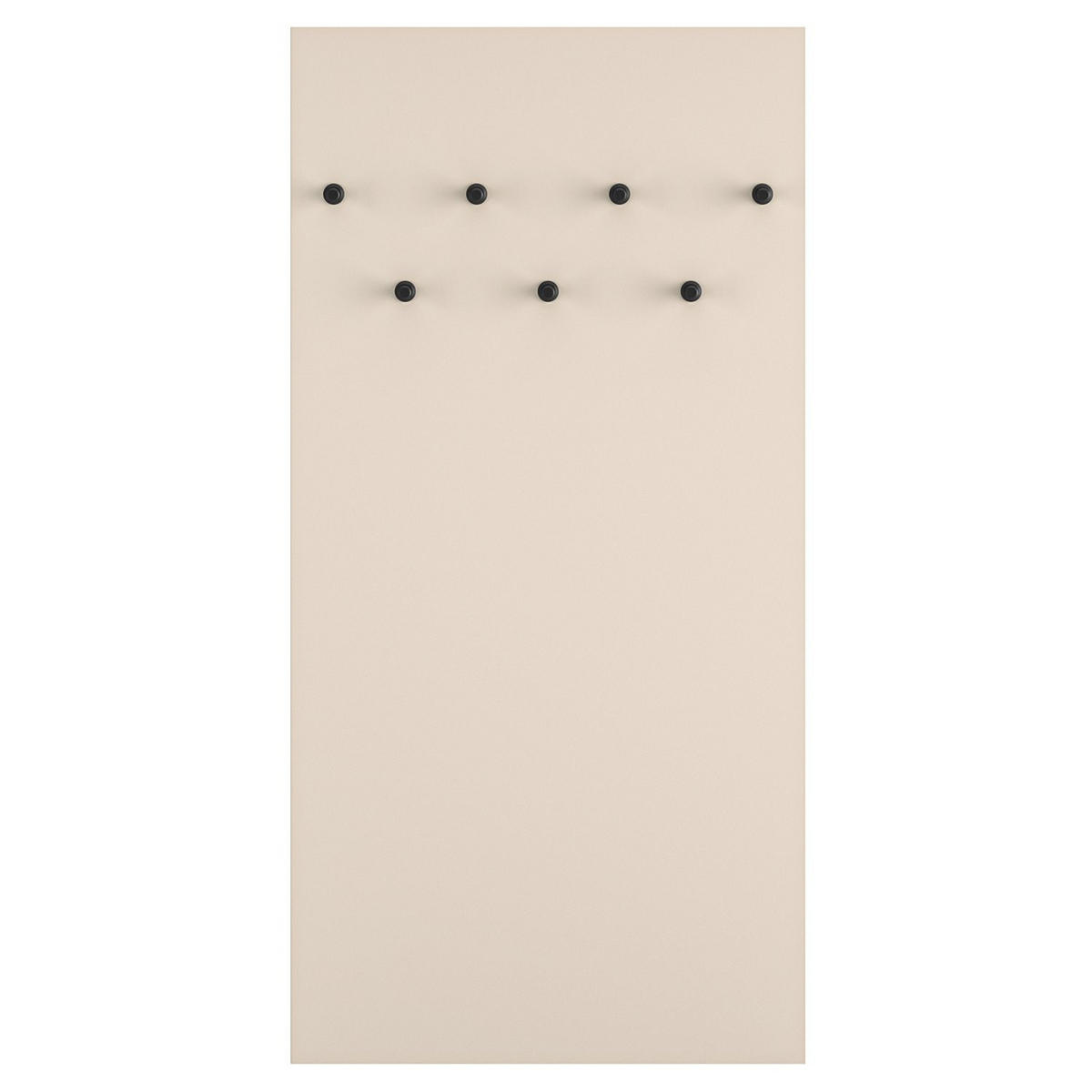 WANDGARDEROBE Caletto Beige mit 6 Haken 68 cm - Beige/Schwarz, Holzwerkstoff (68/137/2cm) - Selsey