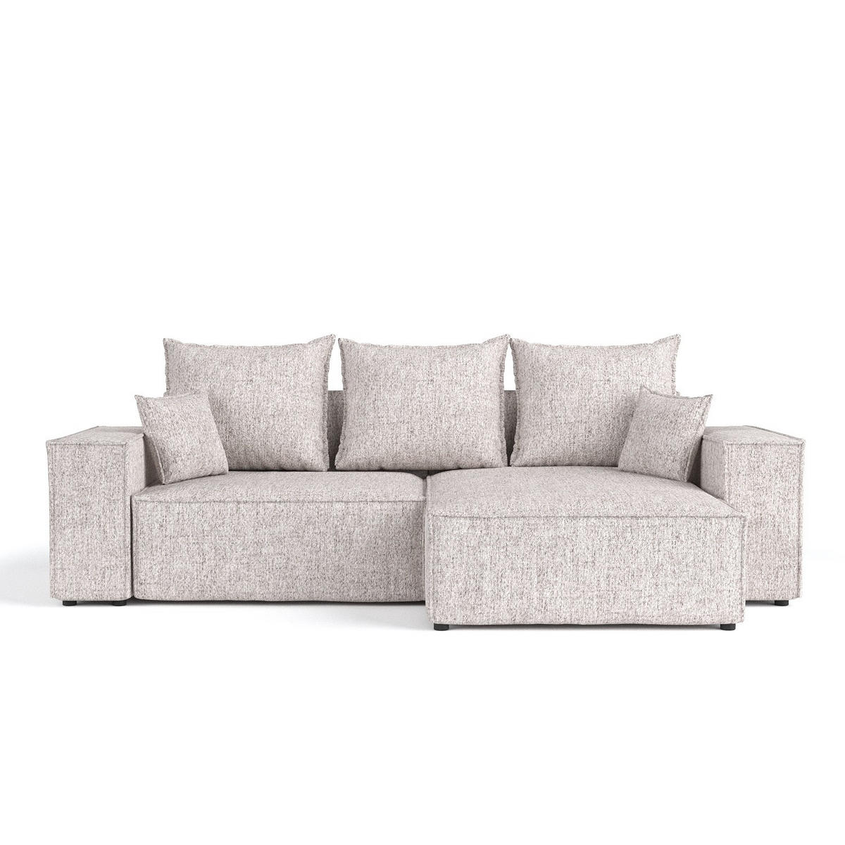 ROHOVÁ SEDAČKA SENSO, textil, Béžová - černá/béžová, dřevo/kompozitní dřevo (255/148cm) - AltaBeds