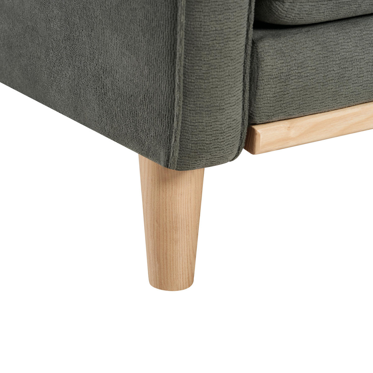 2-SITZER SOFA Polyester Dunkelgrau mit USB - Dunkelgrau, Holz/Holzwerkstoff (135/85/72cm) - WISHDOR