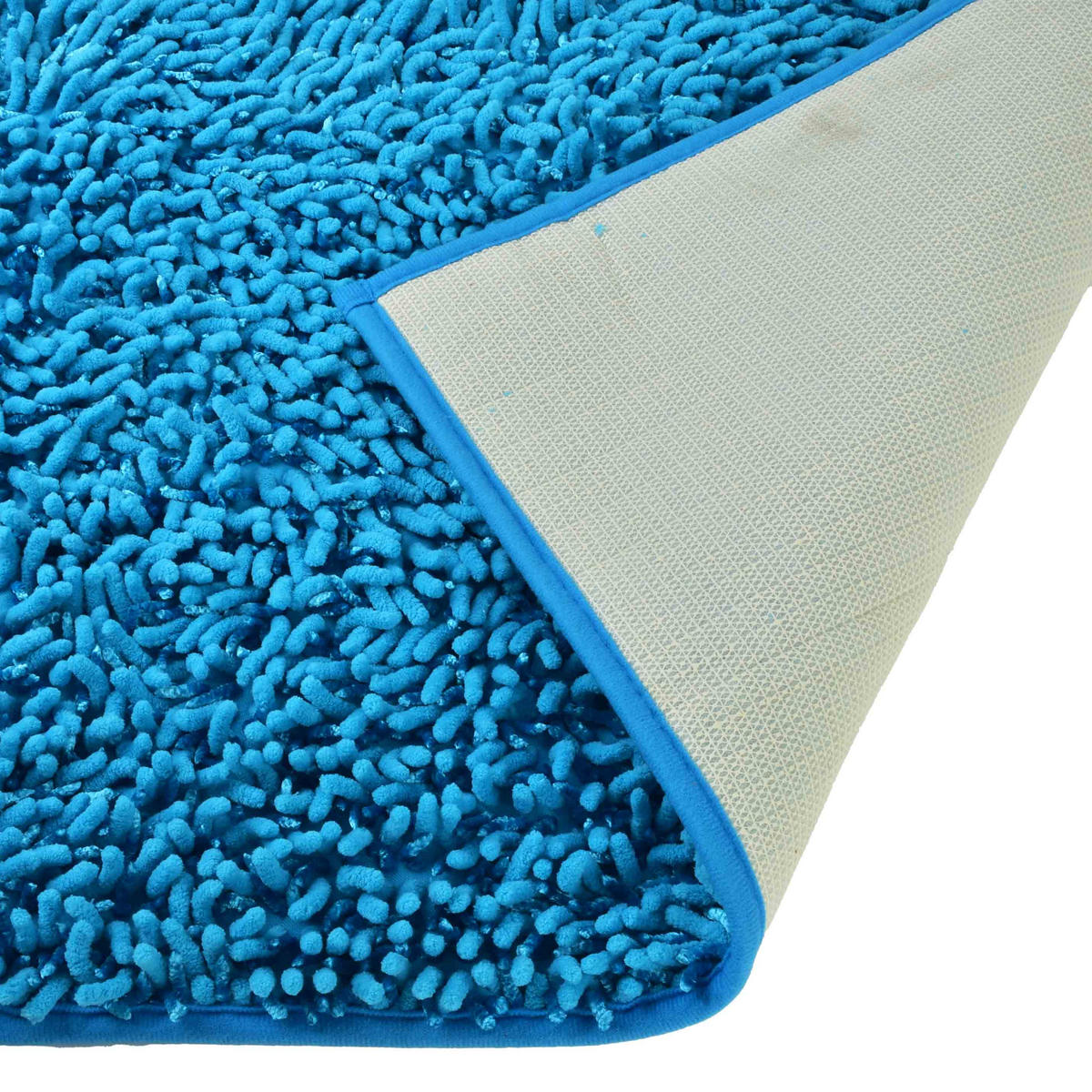 BADTEPPICH Zac Blau 80/50/2 cm Textilien - Blau, Textil (50/80cm) - Mondex