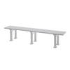 GARTENBANK Kuba 4 Sitzer Weiß 42 x 200 x 37 cm Witterungskunststoff & UV Beständiger Kunststoff - Weiß, Kunststoff (200/42/37cm) - PROREGAL