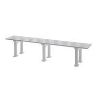 GARTENBANK Kuba 4 Sitzer Weiß 42 x 200 x 37 cm Witterungskunststoff & UV Beständiger Kunststoff - Weiß, Kunststoff (200/42/37cm) - PROREGAL