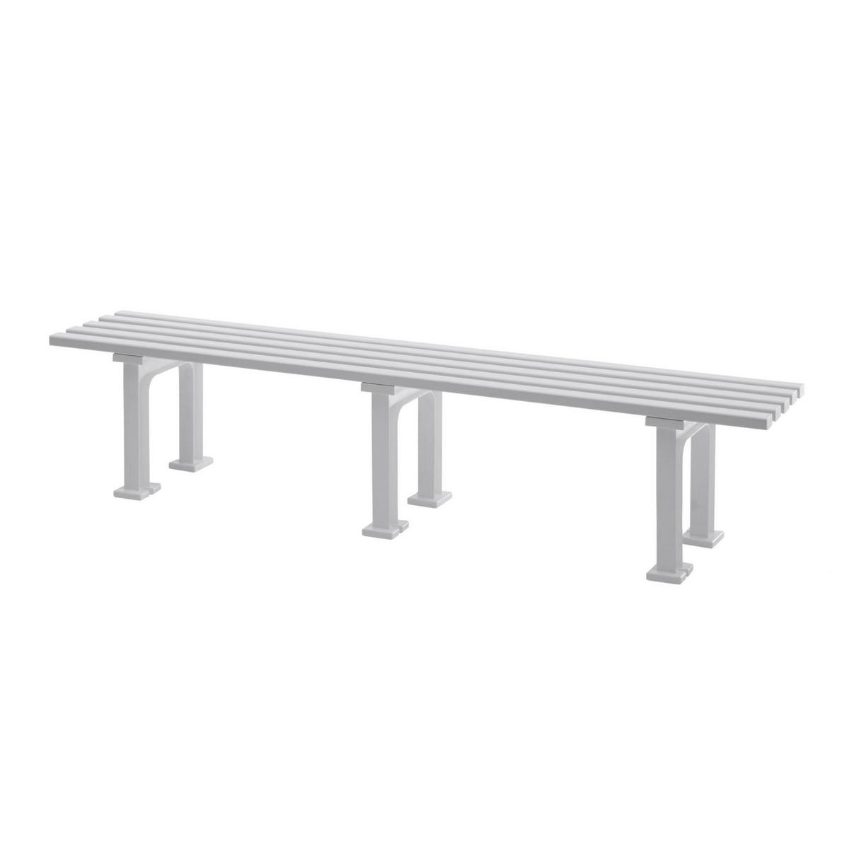 GARTENBANK Kuba 4 Sitzer Weiß 42 x 200 x 37 cm Witterungskunststoff & UV Beständiger Kunststoff - Weiß, Kunststoff (200/42/37cm) - PROREGAL