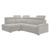 ECKSOFA Oslo 2rRLXp, Seite: Links LXP+R+2R - Silberfarben/Creme, Holz/Textil (250/200cm) - MIRJAN24