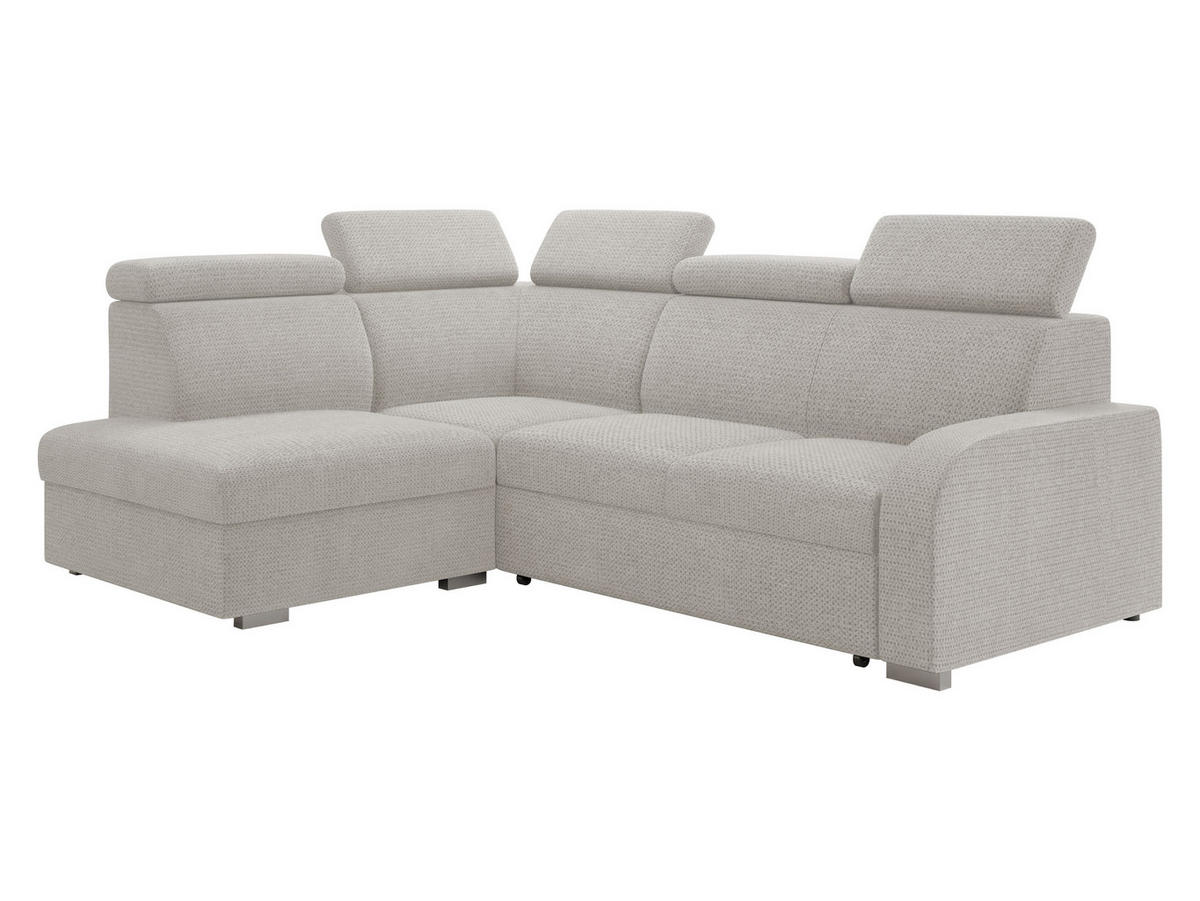ECKSOFA Oslo 2rRLXp, Seite: Links LXP+R+2R - Silberfarben/Creme, Holz/Textil (250/200cm) - MIRJAN24