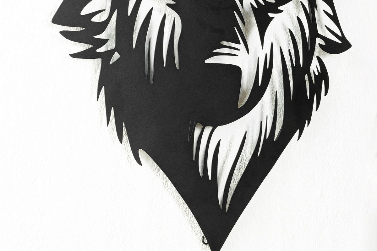 WANDDEKO Schwarz 68/82 cm - Schwarz, Metall (2.86/82/2cm) - KUNSTLOFT