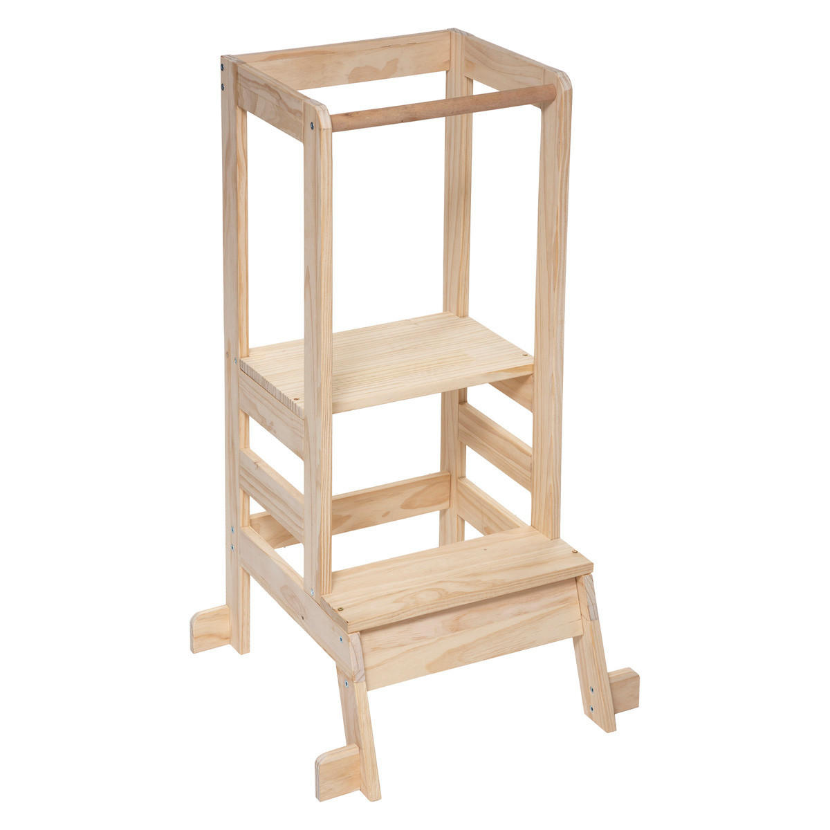 KINDERHOCKER Tower, Holz, Naturfarben - Beige, Holz (51/90/51cm) - Atmosphera for kids