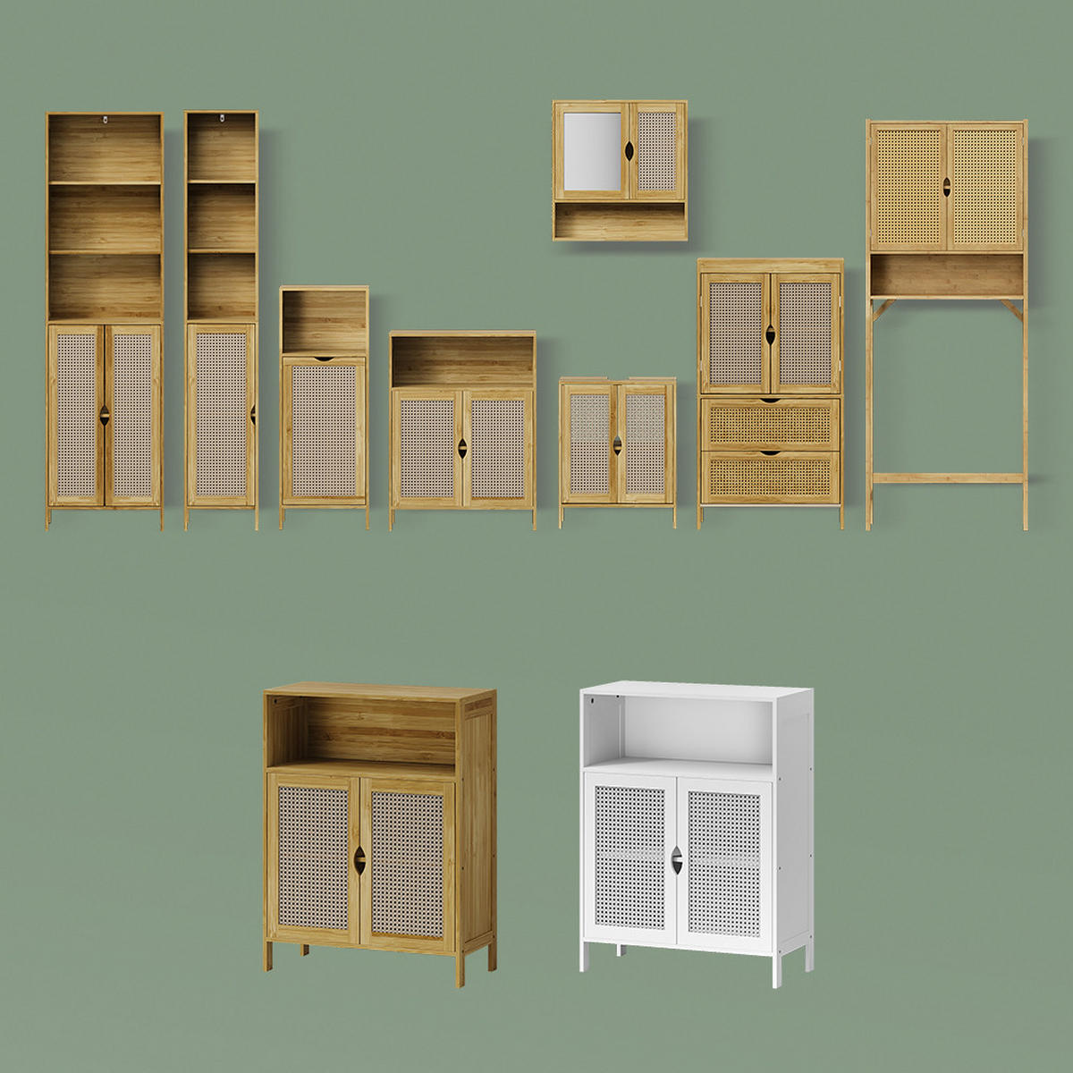 MIDI OMARICA Mincio, Bela, 60 x 80 cm z 2 vrati - bela, leseni material (60/80/29cm) - Livinity®