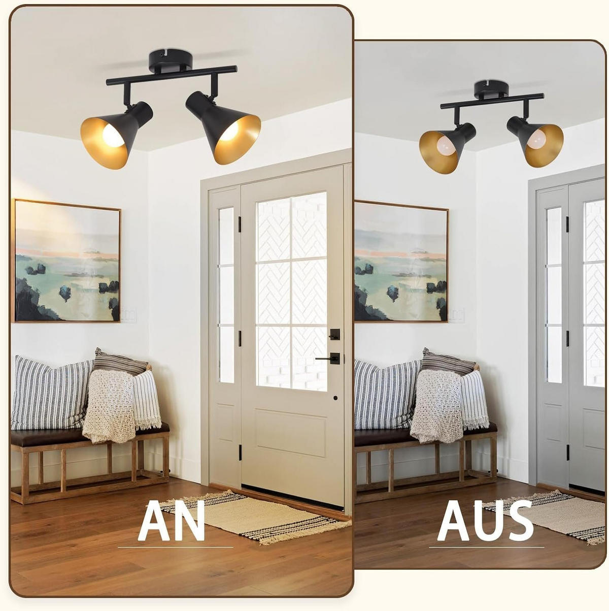 STRAHLER Welle 25/11/21 cm - Schwarz, Metall (25/11/21cm) - Nettlife