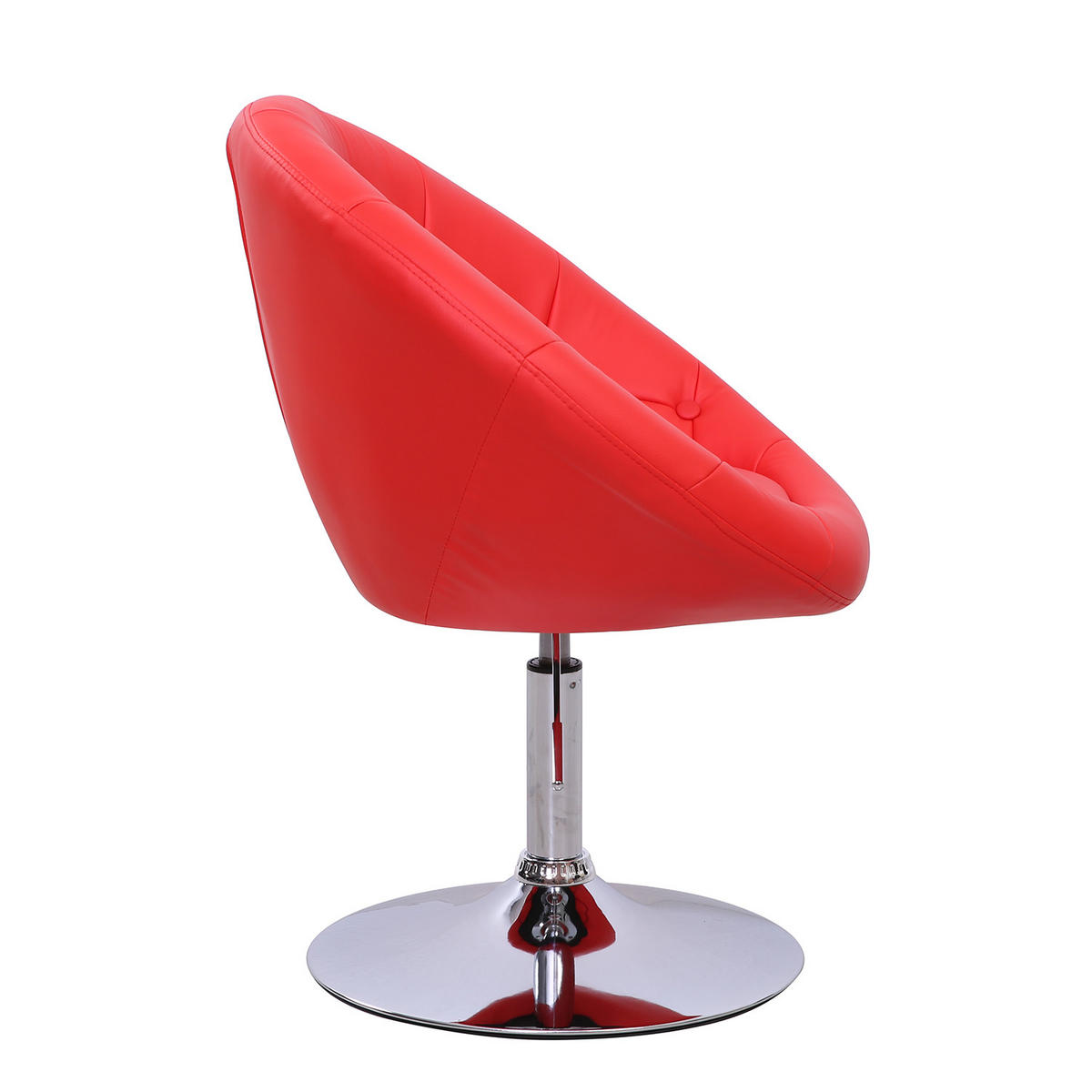 COCKTAILSESSEL HAVANNA Kunstleder Rot - Rot, Textil/Metall (62/88/58cm) - SVITA