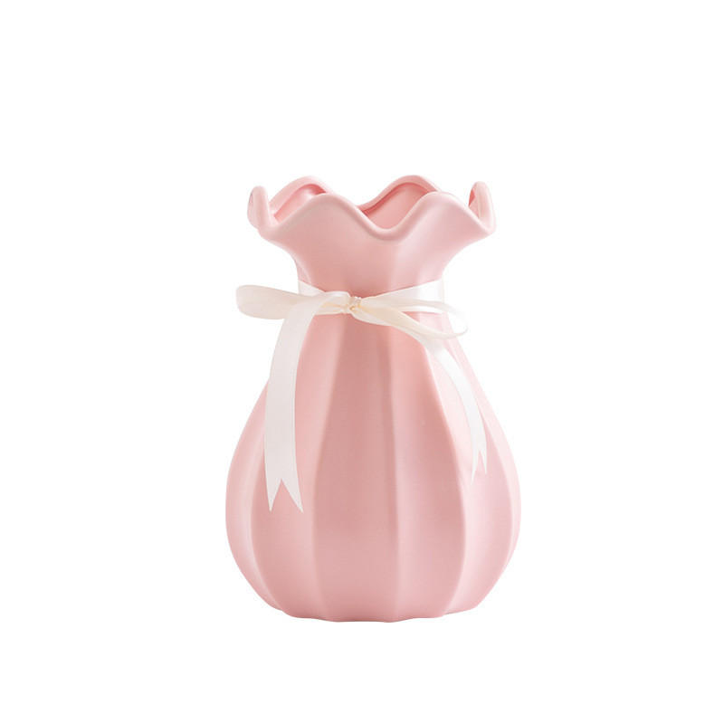 VASE 14 x 14 x 20,5 cm Keramik - Pink, Keramik (14cm) - LIBRATON
