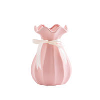 VASE 14 x 14 x 20,5 cm Keramik - Pink, Keramik (14cm) - LIBRATON