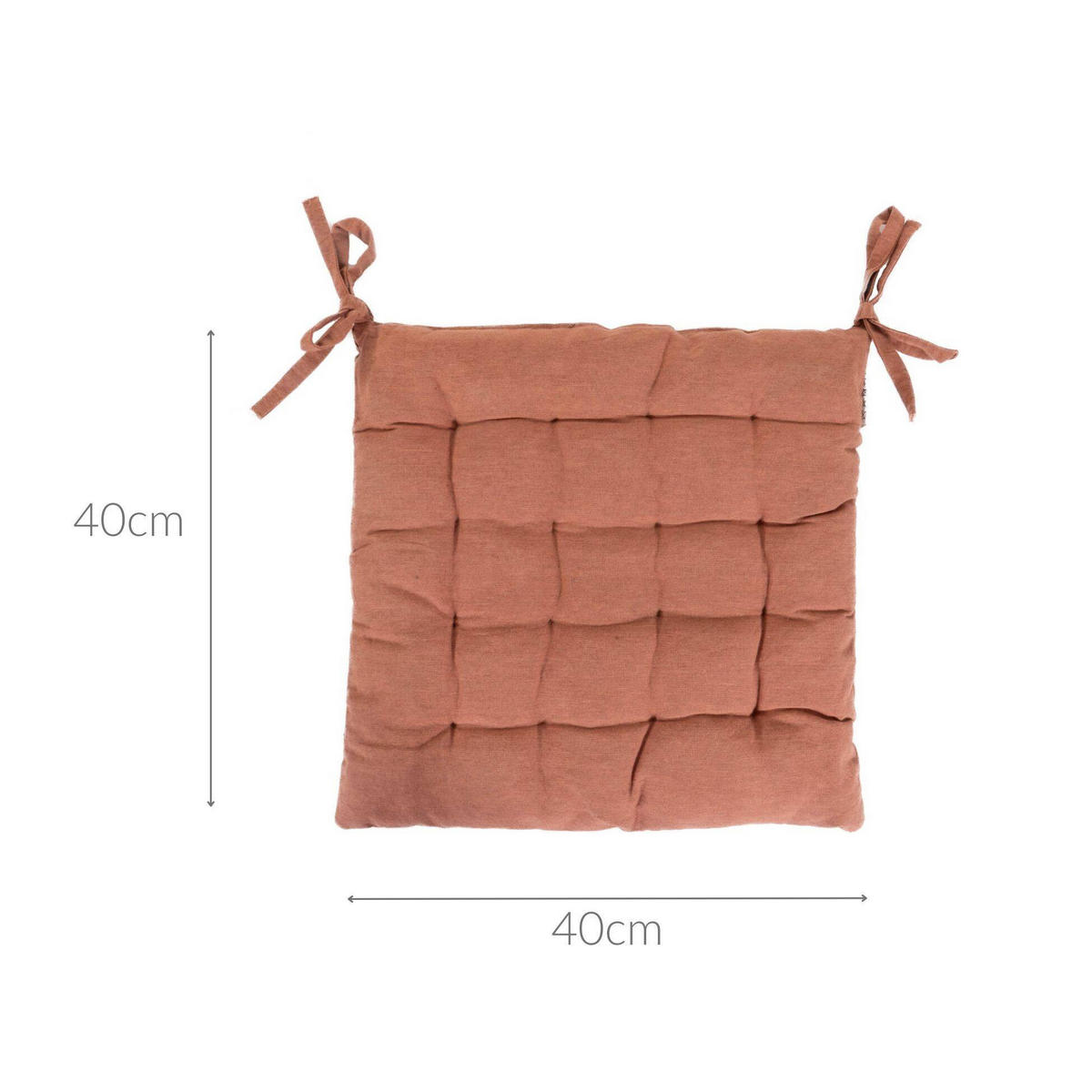 SITZKISSEN 40/40 cm - Braun, Naturmaterialien (40/40cm)