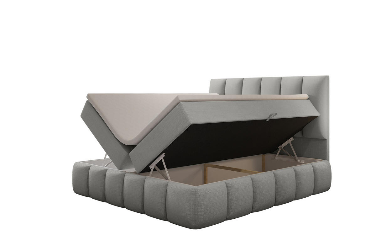 BOXBETT Bali Plus 180x200 Grau - Grau, Textil/Metall (180/200cm) - VLR BEDS