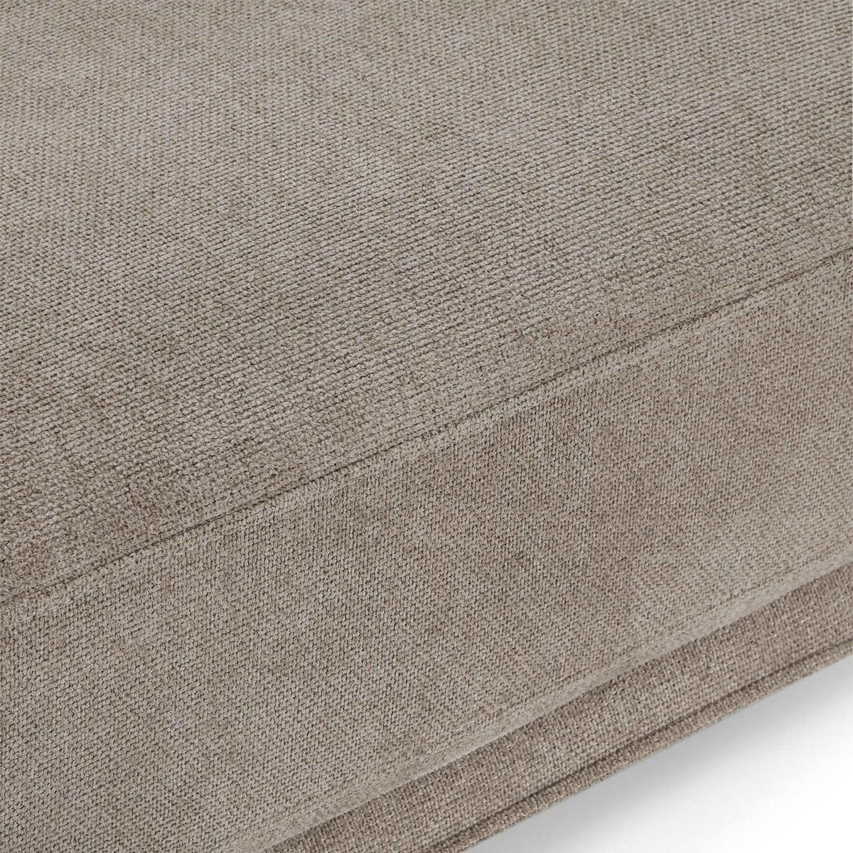 ZWEISITZER-SOFA Webstoff Beige - Beige/Schwarz, Textil/Metall (158/85/85cm) - Furnhouse
