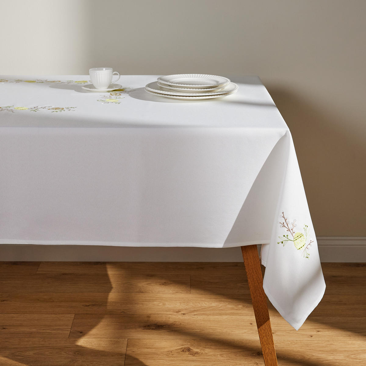 TISCHDECKE Catkins - Weiß, Textil (220/150/1cm) - home&you