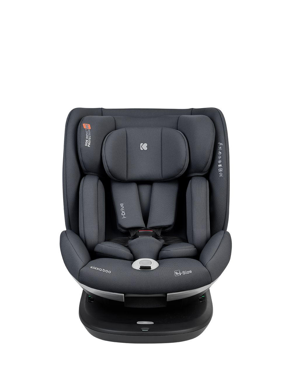 KINDERSITZ i-Drive i-Size grau (40-150cm) Isofix Top Tether, Kopfstütze, SPS - Grau, Kunststoff (44/60/50cm) - Kikka boo