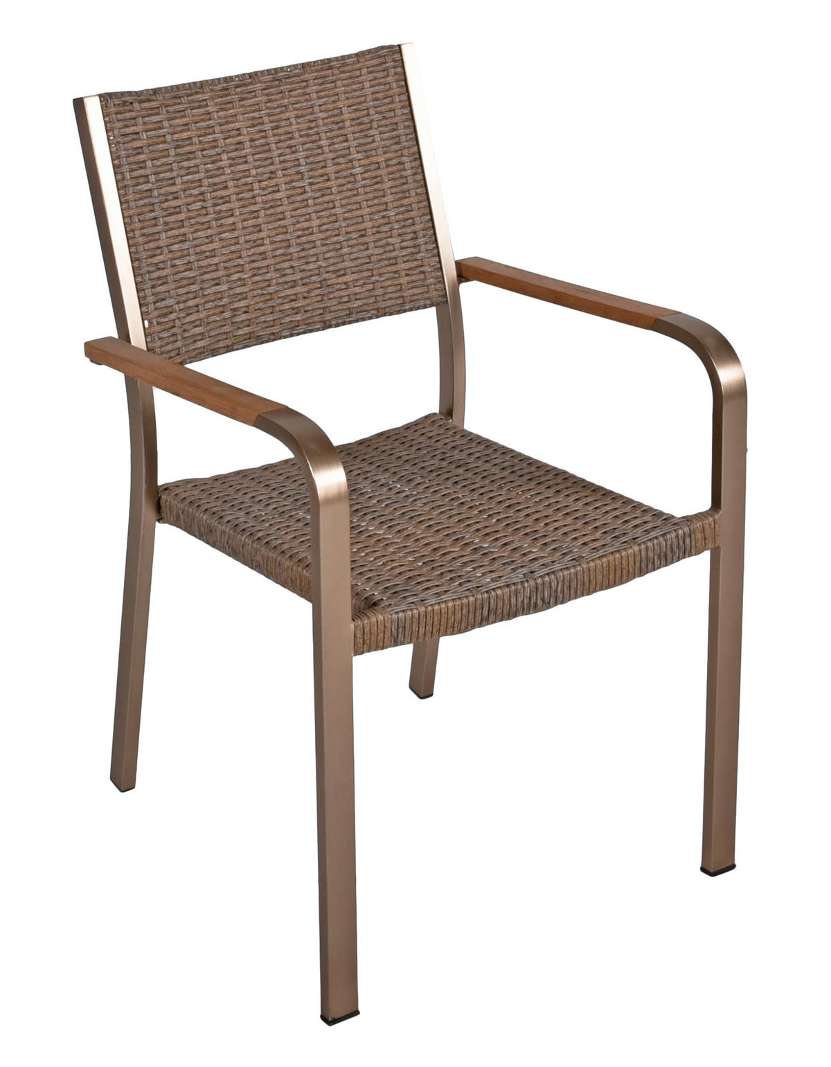 GARTENSTUHL 2er Set Arthur Stapelstuhl - Braun, Kunststoff (55/86/60cm) - DELUKE