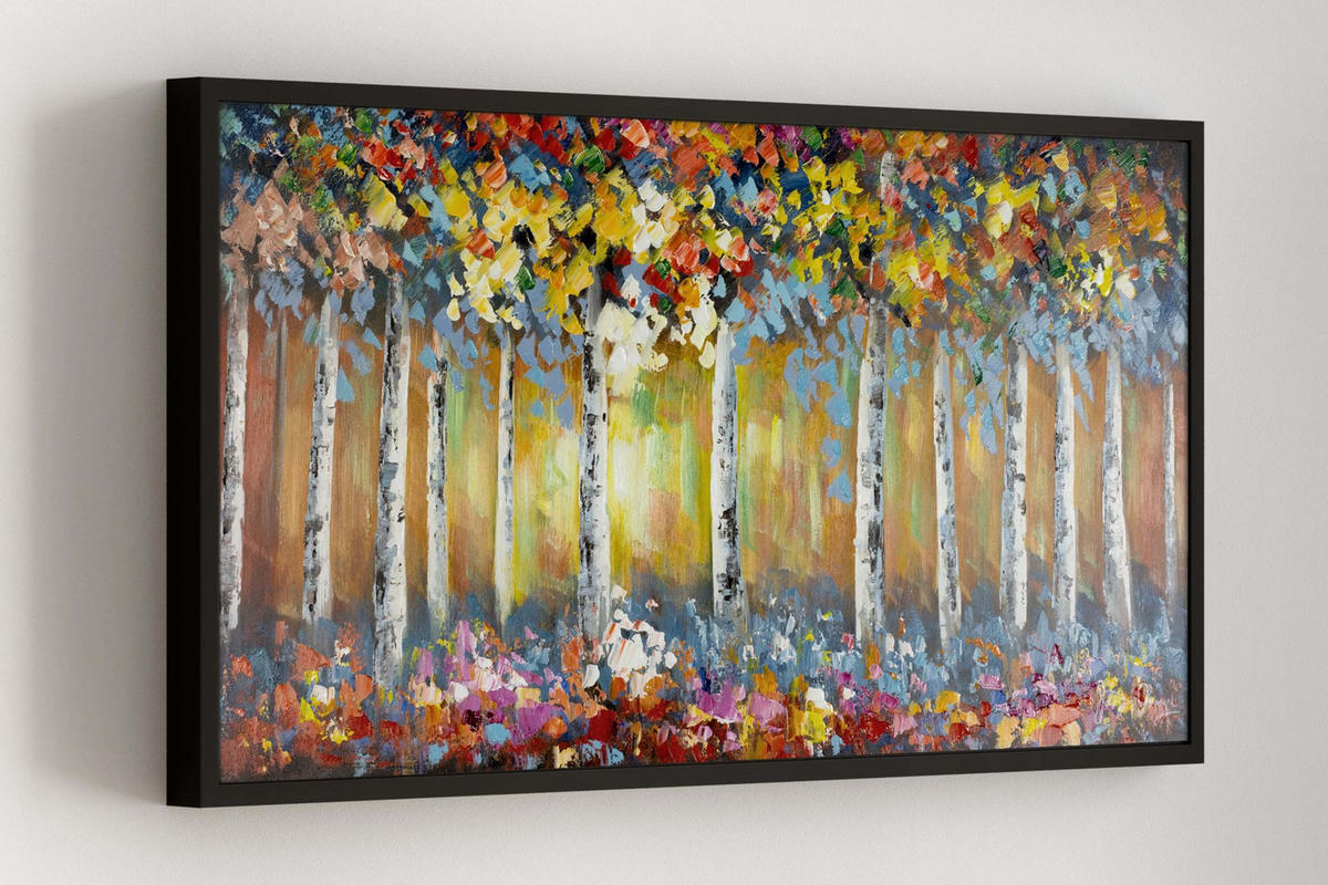 ACRYLBILD HANDGEMALT 120/60 cm - Grün, Holz/Textil (1.7/60cm) - KUNSTLOFT