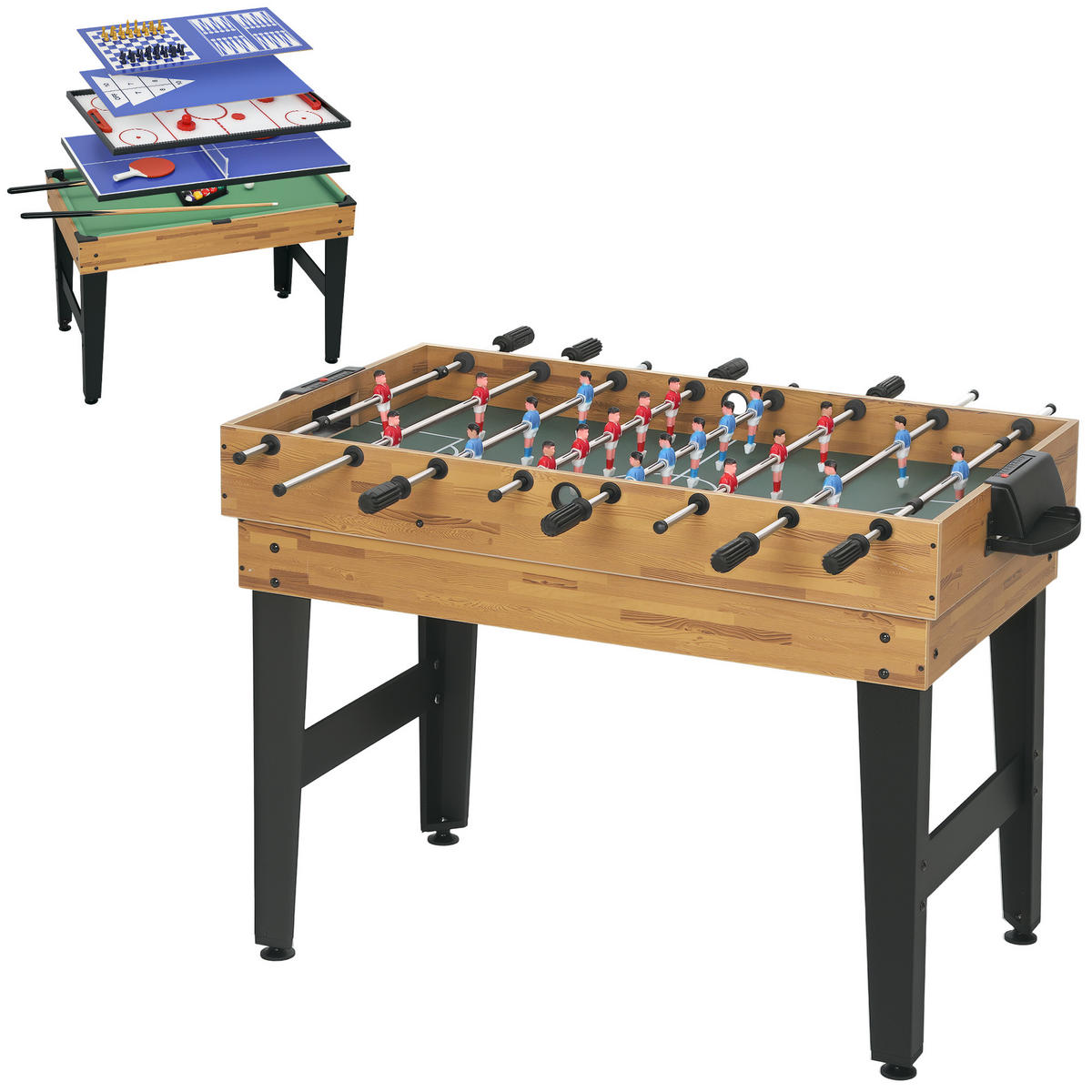 SPIELETISCH DE-10925 Walnuss - Walnussfarben, Holzwerkstoff (109/80/121cm) - ComfortXL