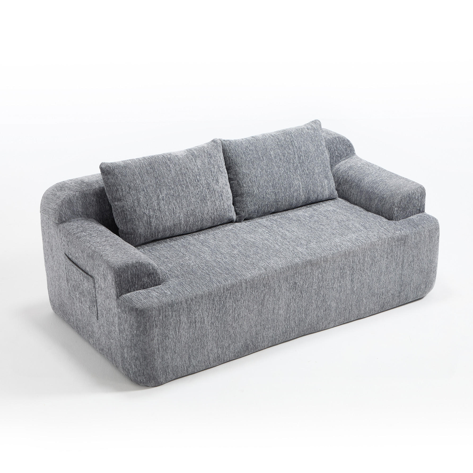 2-SITZER-SOFA DE-34956 modular mit Memory-Schaum Grau - Grau, Textil (90/65/170cm) - ComfortXL