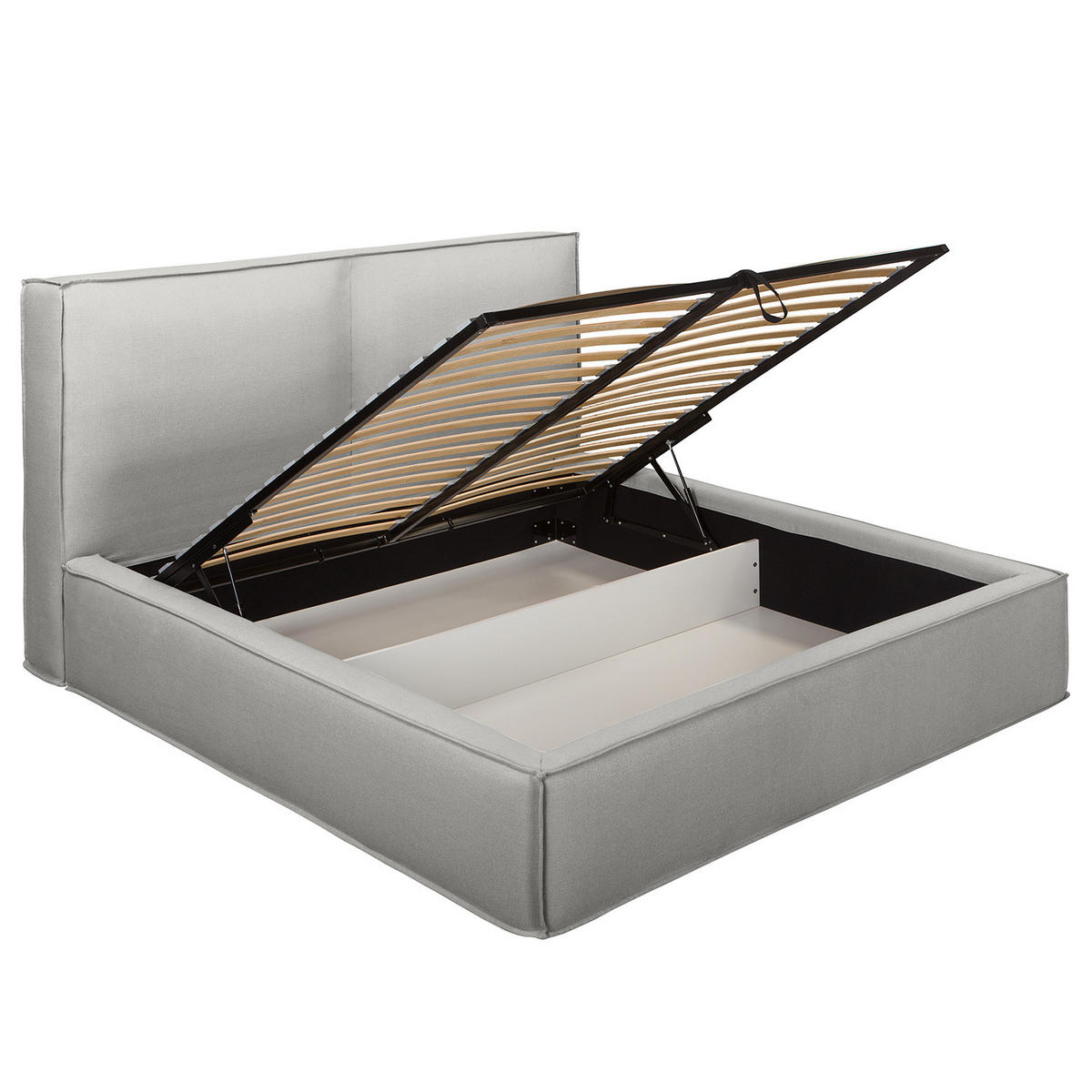 POLSTERBETT - Grau, Textil (140/200cm) - home24
