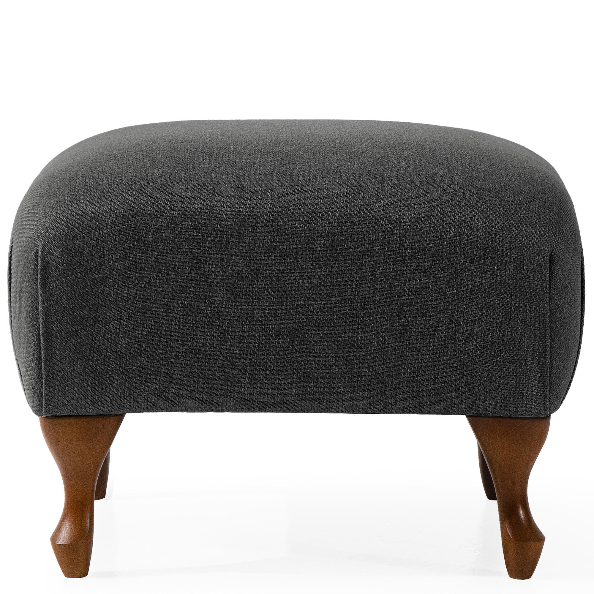FUẞSTÜTZE TOMIS, Anthrazit - Anthrazit/Braun, Eichenholz/Holz (50/40/50cm) - KONSIMO®