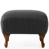 FUẞSTÜTZE TOMIS, Anthrazit - Anthrazit/Braun, Eichenholz/Holz (50/40/50cm) - KONSIMO®