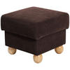 HOCKER Kasha Bezug Veloursstoff Buche natur / braun - Buchefarben/Braun, Kunststoff (54/48/54cm) - 58aufmkessel