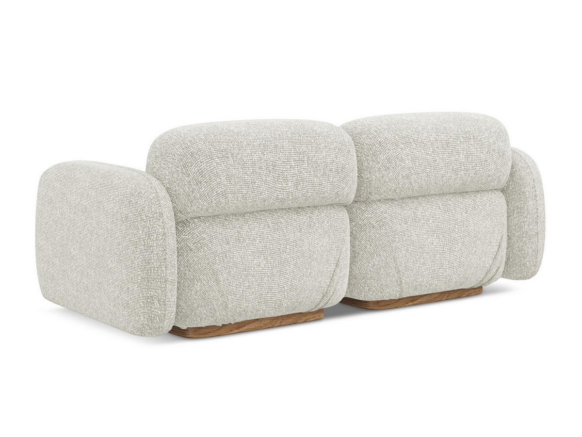 3-SITZER SOFA Strukturstoff Stoff Beige - Beige/Creme, Holz/Textil (190/73/95cm) - Makamii