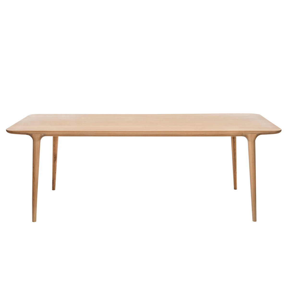 ESSTISCH - Eiche massiv - Eichefarben, Holz (90/160/75cm) - home24