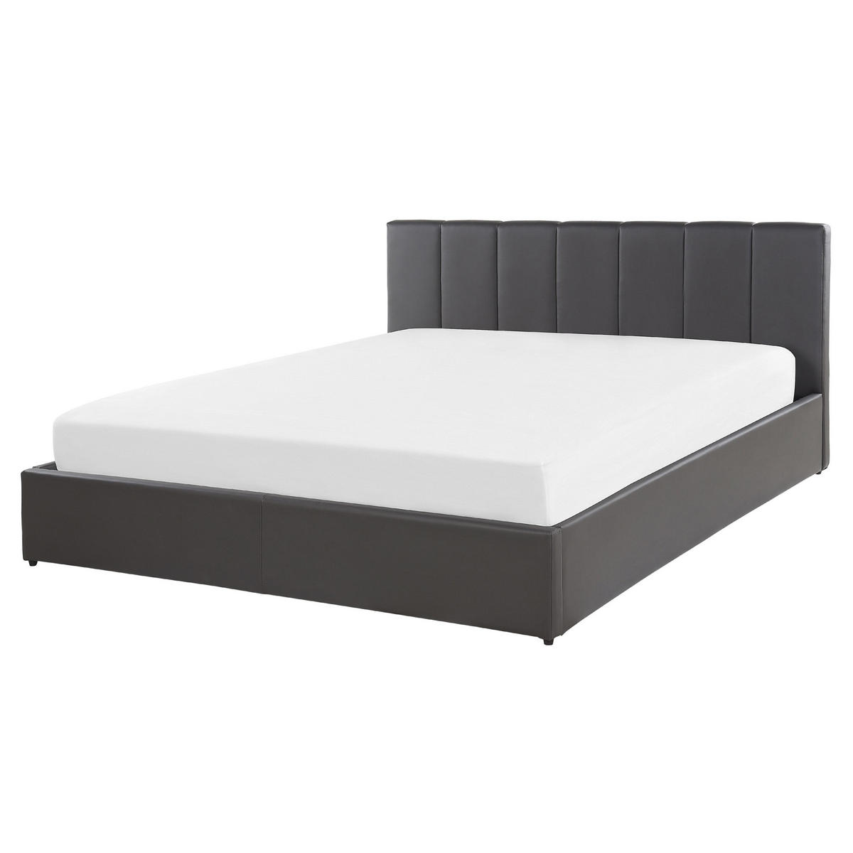 BETT 160/200 cm Dunkelgrau Dreux - Dunkelgrau, Textil (160/200cm) - Beliani