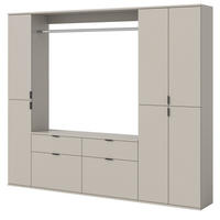 GARDEROBEN-SET Kaschmir 212 x 193 cm, Garderobenschrank mit viel Stauraum - Kaschmir/Schwarz, Holzwerkstoff/Metall (212/193/34cm) - Inn.Furn