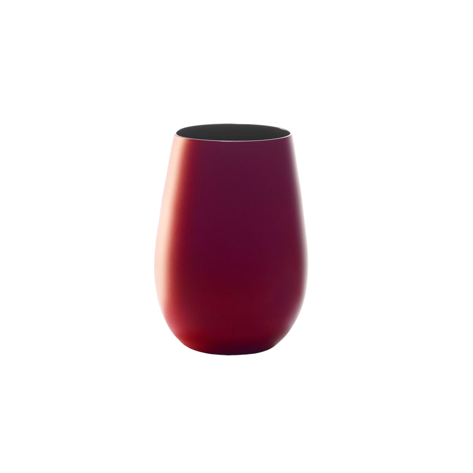 BECHER Elements Rot-Schwarz 465 ml 6er Set - Dunkelrot, Glas (0.465L) - Stölzle Lausitz