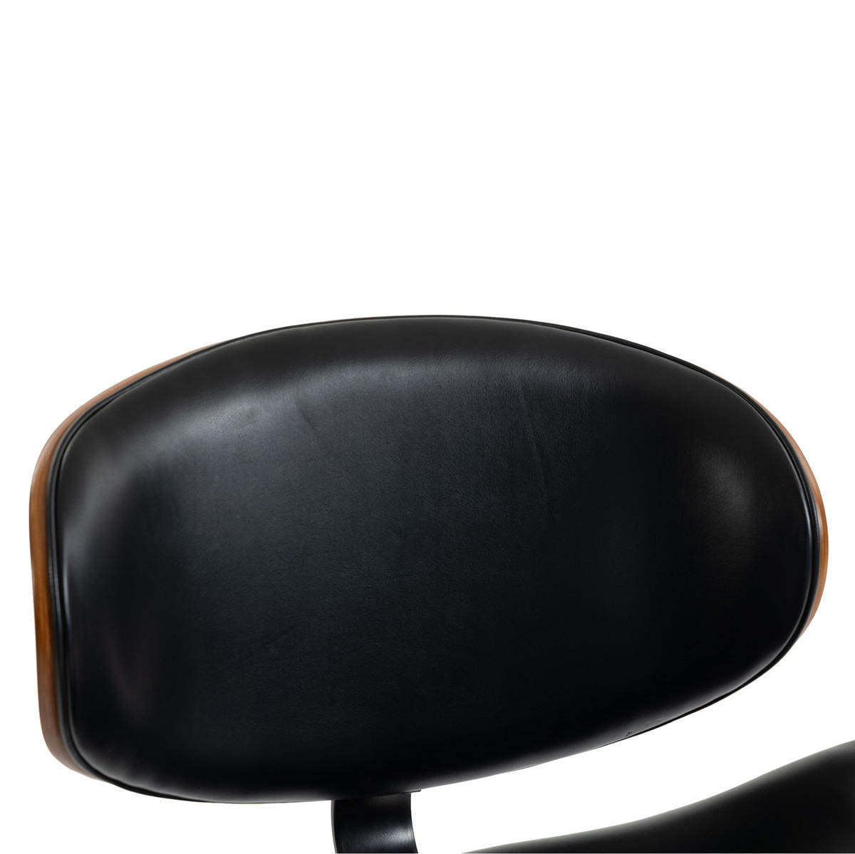 BARHOCKER drehbar höhenverstellbar 2er-Set PU-Leder Schwarz - Schwarz, Metall (50/93/51cm) - Meubliv
